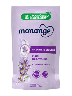 MONANGE REFIL SABONETE LÍQUIDO FLOR DE LAVANDA 200ML